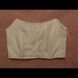 White tube top with zipper